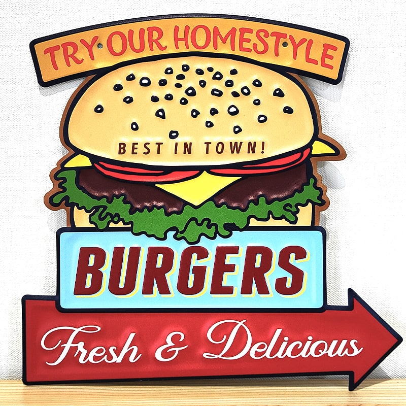 ハンバーガー チョコレート 2点セット アメリカン雑貨 レトロ看板 ブリキ看板 ハンバーガー チョコレート 2点セット アメリカン雑貨 レトロ