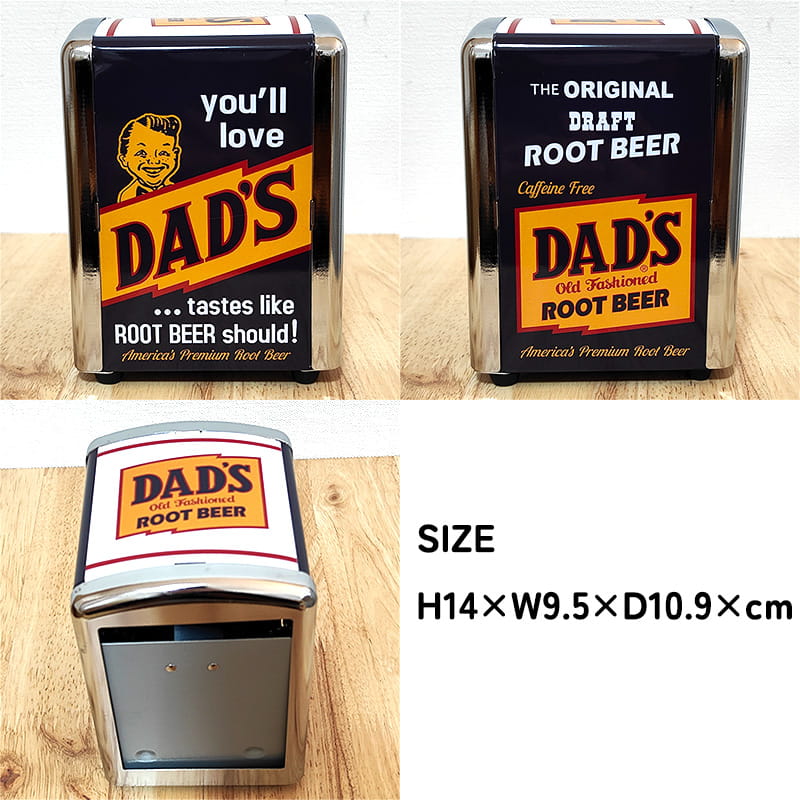 ナプキンホルダー 紙ナプキン入れ DAD かわいい アメリカン ペーパー
