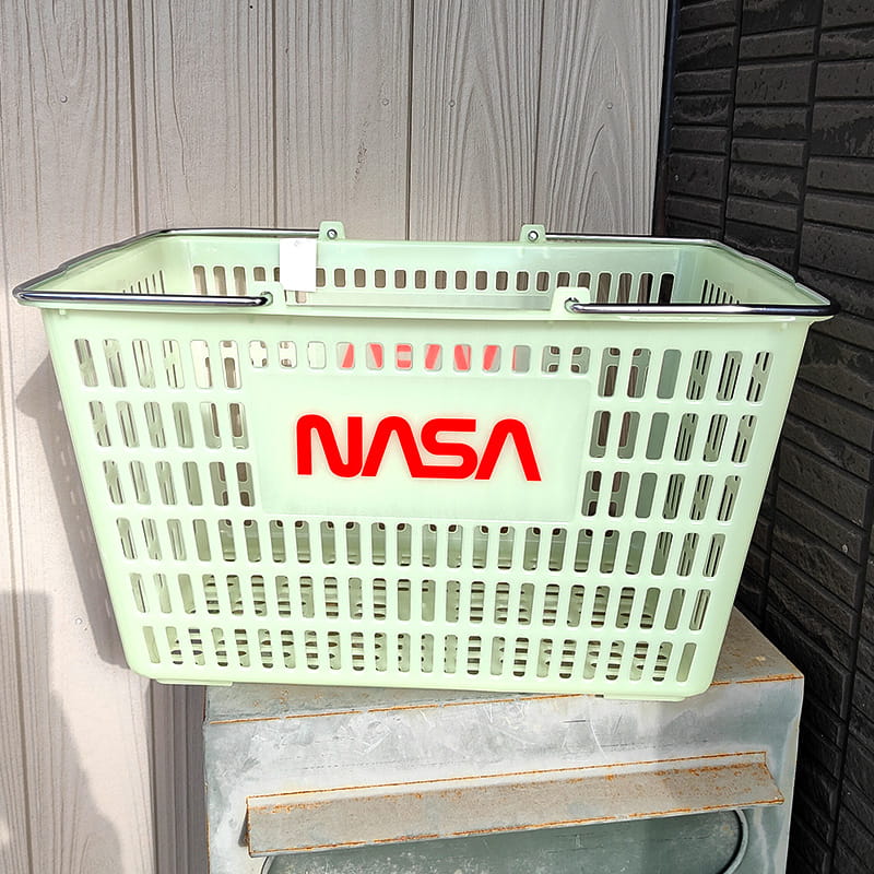 NASA 買い物かご ショッピングバスケット 蓄光 レジ かご 光る 大きい