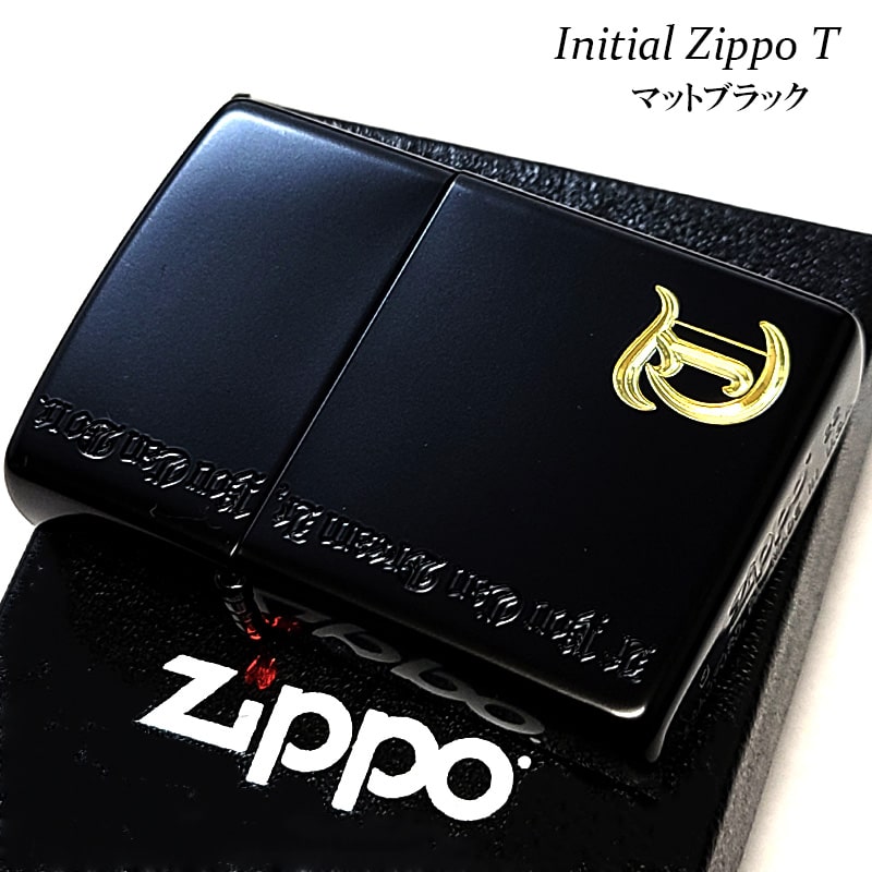 94年製造(X)　イニシャル T.T入り　Peace ZIPPO ライター ZIPPO（ジッポー） ライター イニシャル T マットブラック ジッポ