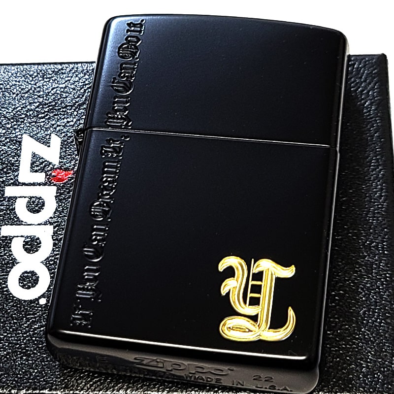 ZIPPO（ジッポー） イニシャル Y おしゃれ マットブラック ジッポ 