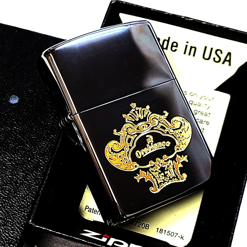 ZIPPO（ジッポー） ZIPPO Orobinco ニッケルブラック＆ゴールド
