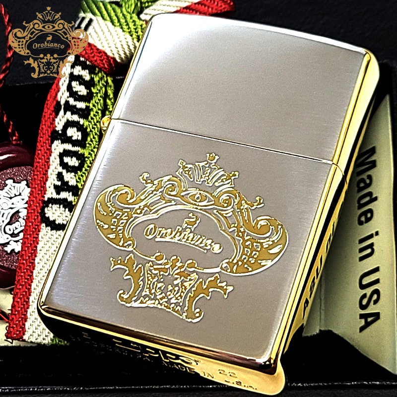 ZIPPO（ジッポー） オロビアンコ シルバー＆ゴールド 金銀 ロゴ 