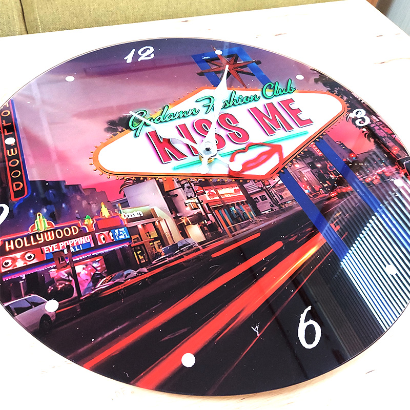 アメリカン レトロ 掛時計 アメリカン ガラス ウォールクロック Club