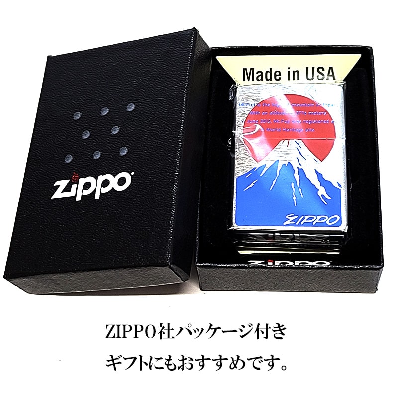 ZIPPO（ジッポー） ライター 青富士 ジッポ 珍しい シルバー 富士山