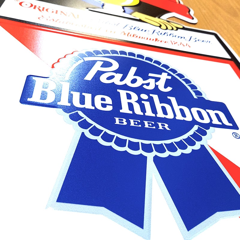 パブストブルーリボン ブリキ看板 ビール アメリカン 雑貨 おしゃれ 壁掛け新品 アメリカン レトロ ブリキ看板 パブストブルーリボン ビール エンボス