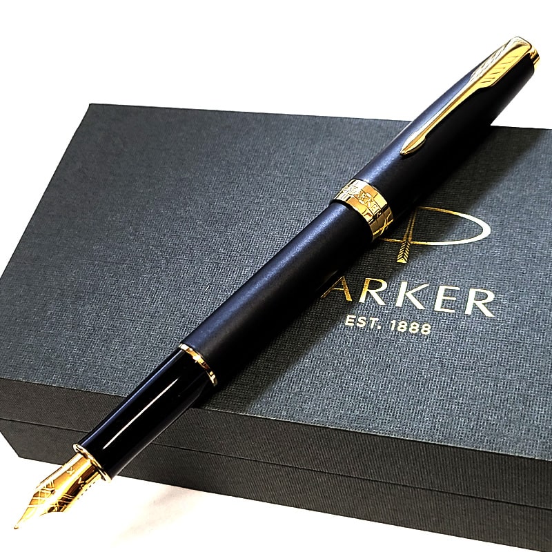 ソネット パーカー 万年筆 マットブラック ゴールド 美しい ブランド