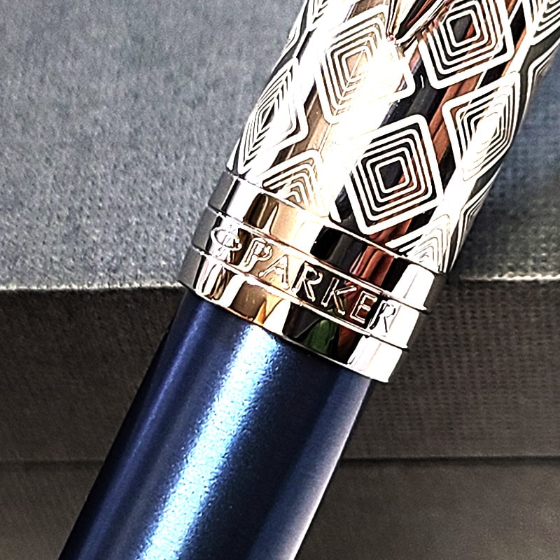 パーカー万年筆　SONNETシルバー・青2本セット ソネット 万年筆 パーカー プレミアム メタル&ブルー 高級 ブランド