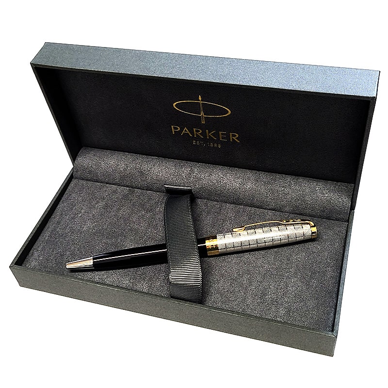 Parker - PARKER(パーカー) ボールペン美品  ソネット シルバー×ゴールド×黒 インクあり(黒) 金属素材 ソネット プレミアム メタル&ブラックGT ボールペン | パーカー