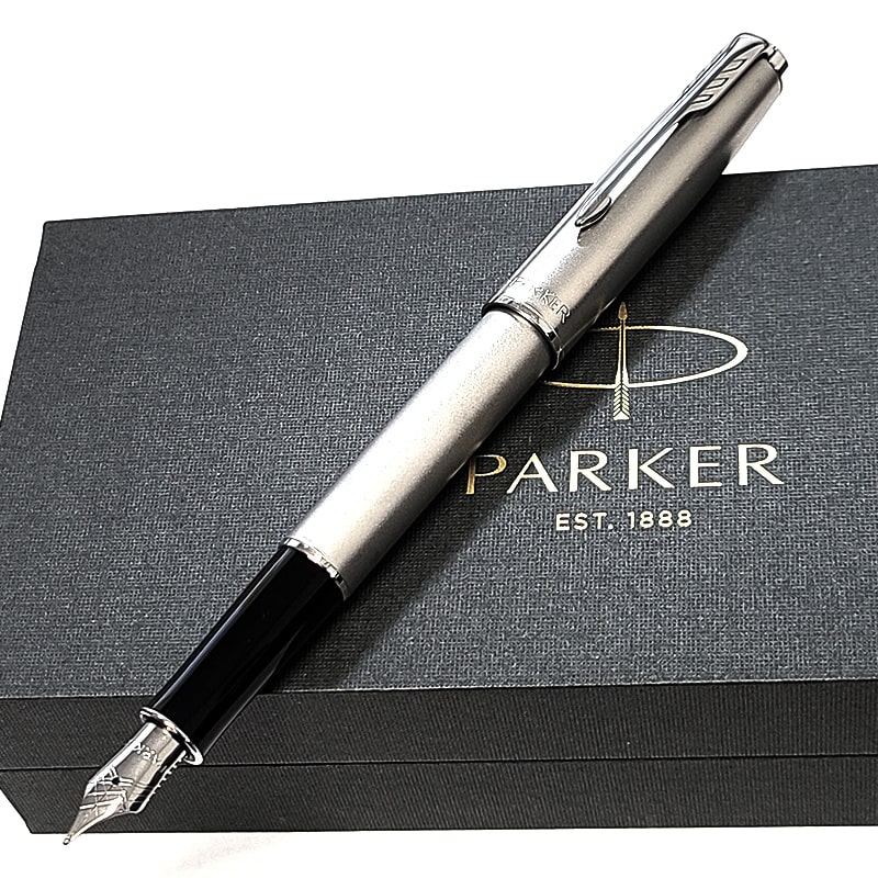 ソネット 万年筆 細字 パーカー エッセンシャル サンドブラスト