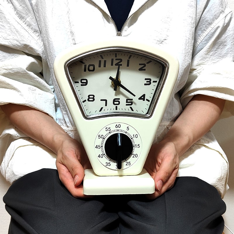 アメリカン レトロ 置時計 パーキングメーター クロック ホワイト