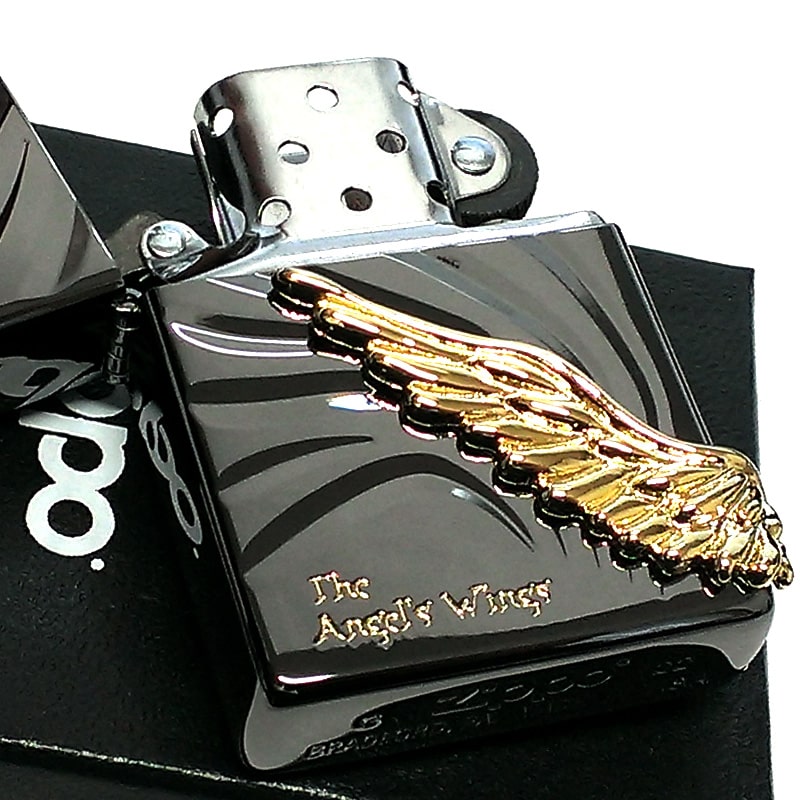 ZIPPO ライター エンジェルウイング 限定 天使の羽 ブラック