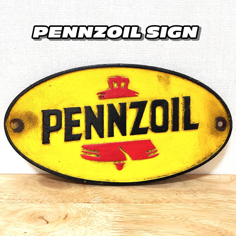 アメリカン レトロ プレート 看板 PENNZOIL レトロ かわいい
