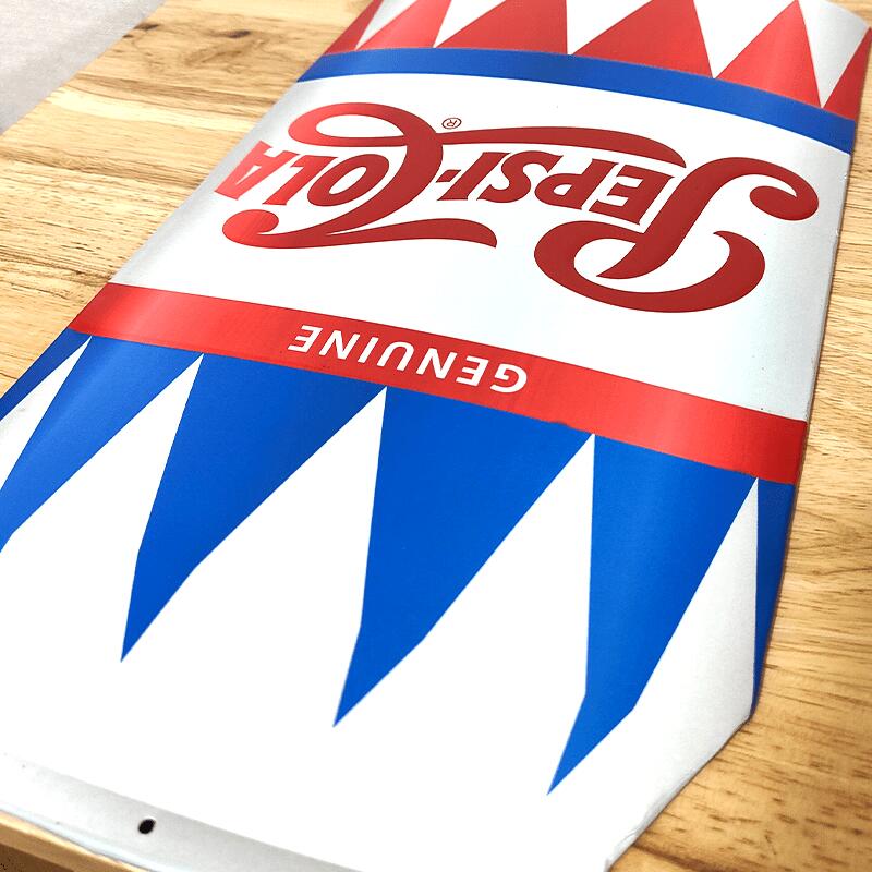 ブリキ看板 ペプシ アンティーク　珍しい ボトルキャップ ガレージ 赤 レッド PEPSI 訳あり ブリキ看板 ペプシ アンティーク 珍しい ボトル