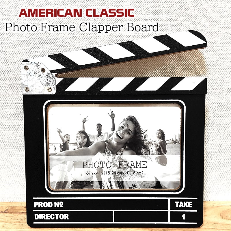 アメリカン レトロ 写真立て ヴィンテージ クラッパーボード フォト