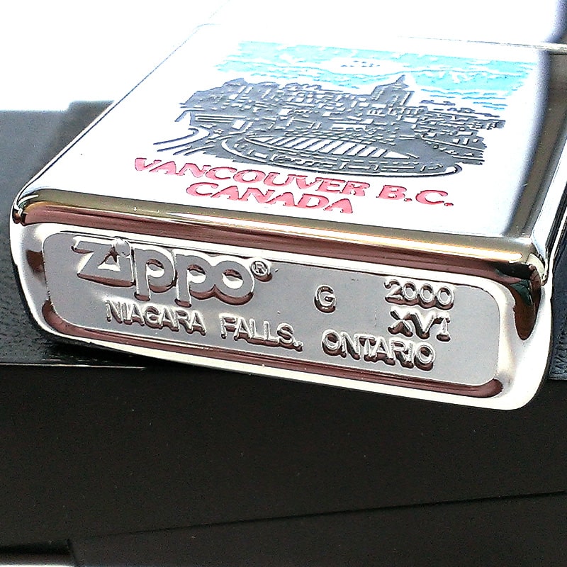 ZIPPO カナダ製 2000年製 絶版 廃盤 シルバー レア ライター ビンテージ ジッポ ヴィンテージ オンタリオ製 バンクーバー プレゼント  通販