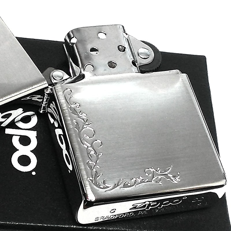 ZIPPO ライター プラチナドラゴン ジッポ シルバーサテン エッチング彫刻 おしゃれ かっこいい メンズ レディース ギフト プレゼント