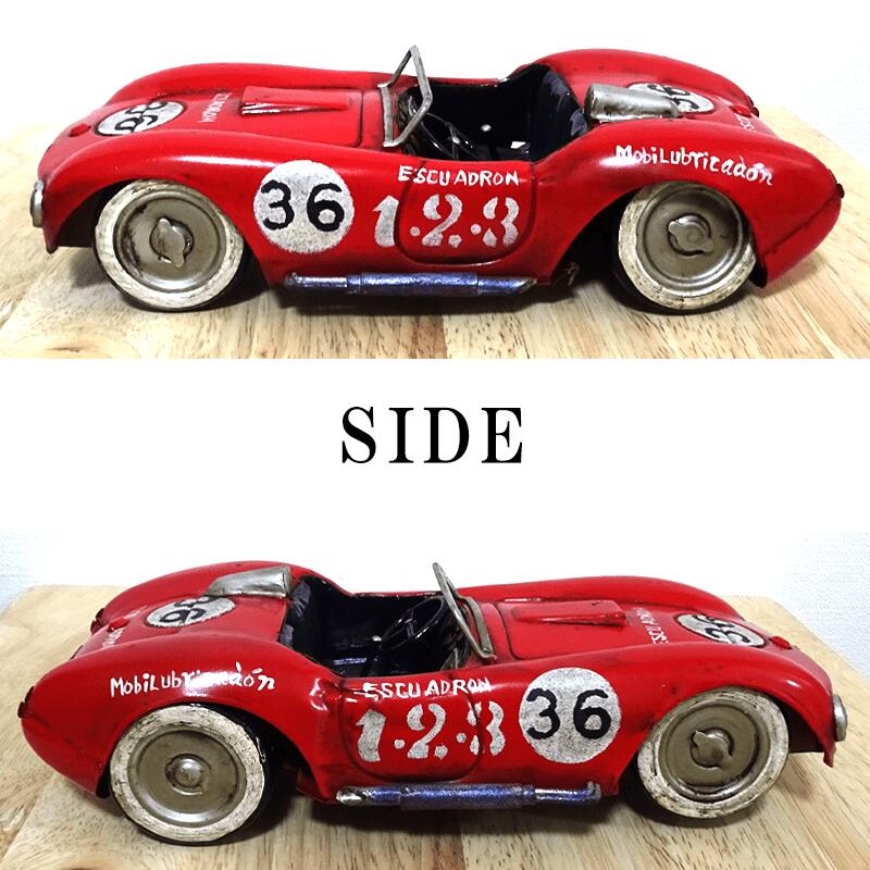 ビンテージカー オブジェ レーシングカー かわいい RACING RED 36 