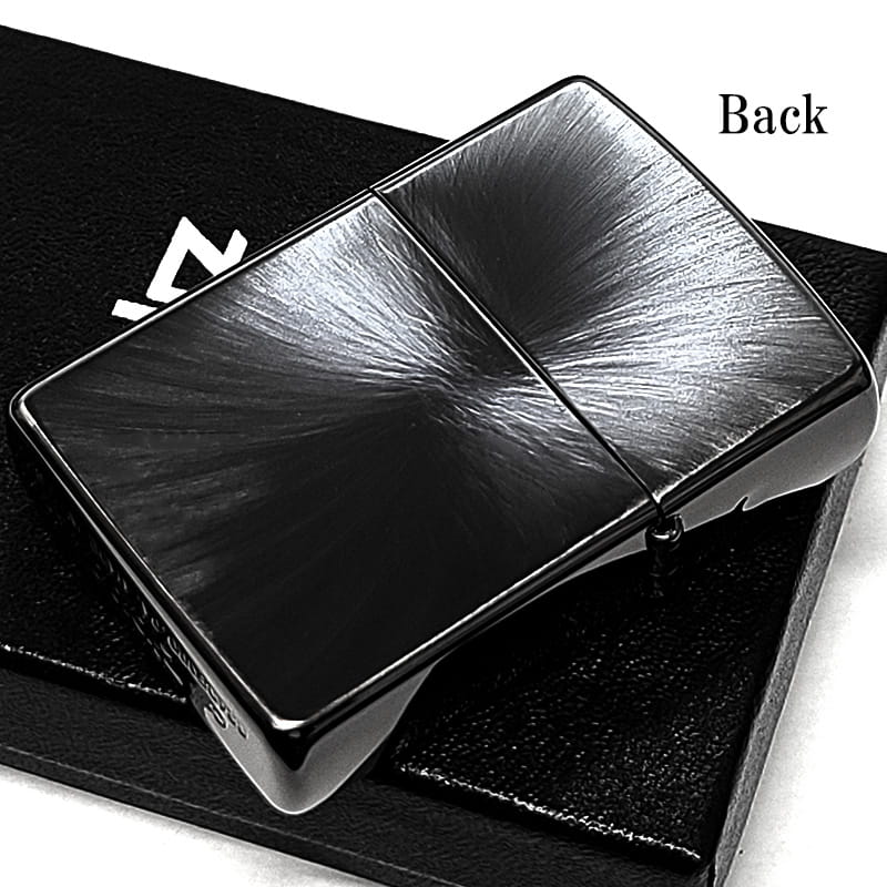 ZIPPO（ジッポー） ライター Radial Satin ブラックニッケル 両面加工