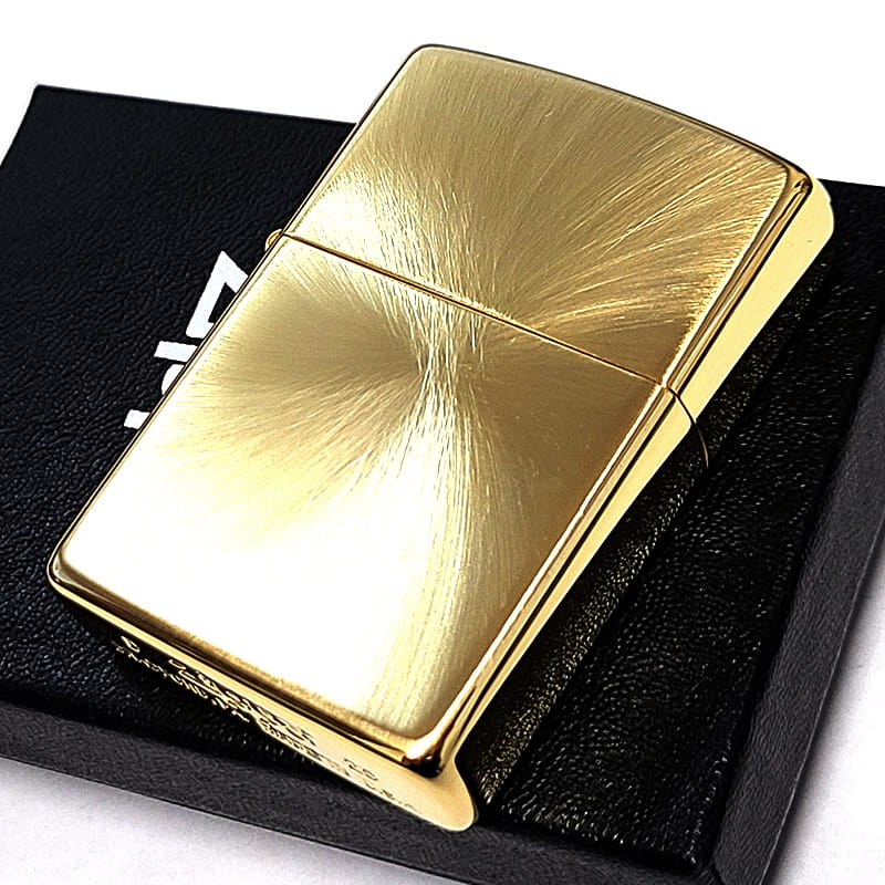 ZIPPO（ジッポー） ライター ラジアルサテン ゴールド 両面加工 ジッポ