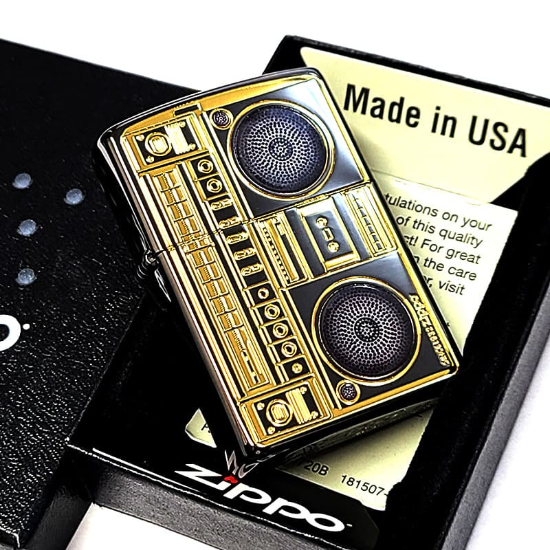 ZIPPO（ジッポー） ライター ラジカセ ゴールド ブラック 廃盤 絶版