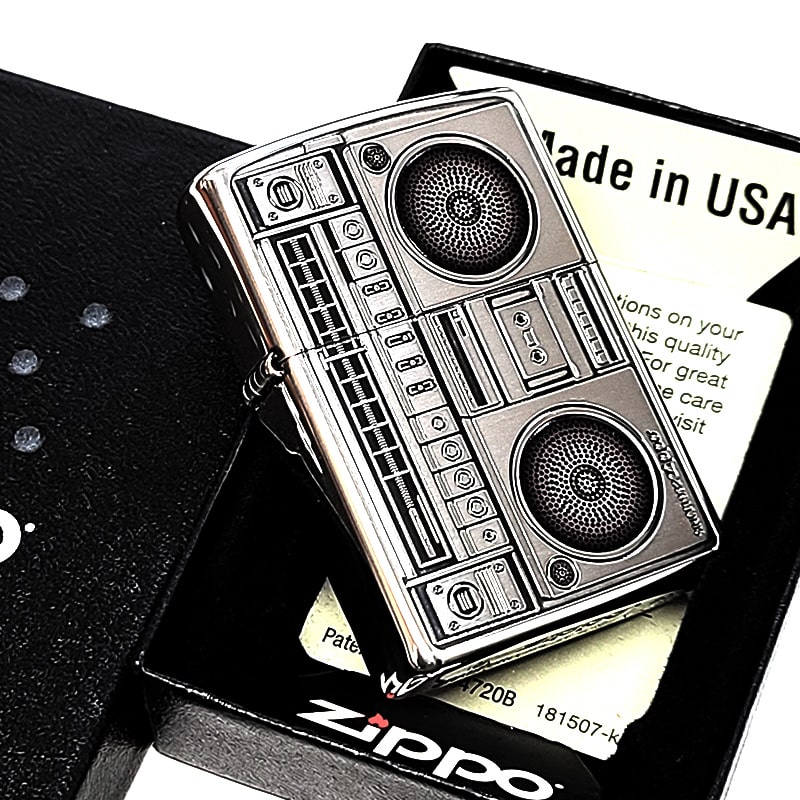 ZIPPO（ジッポー） ライター ラジカセ おしゃれ 音楽 ジッポ シルバー