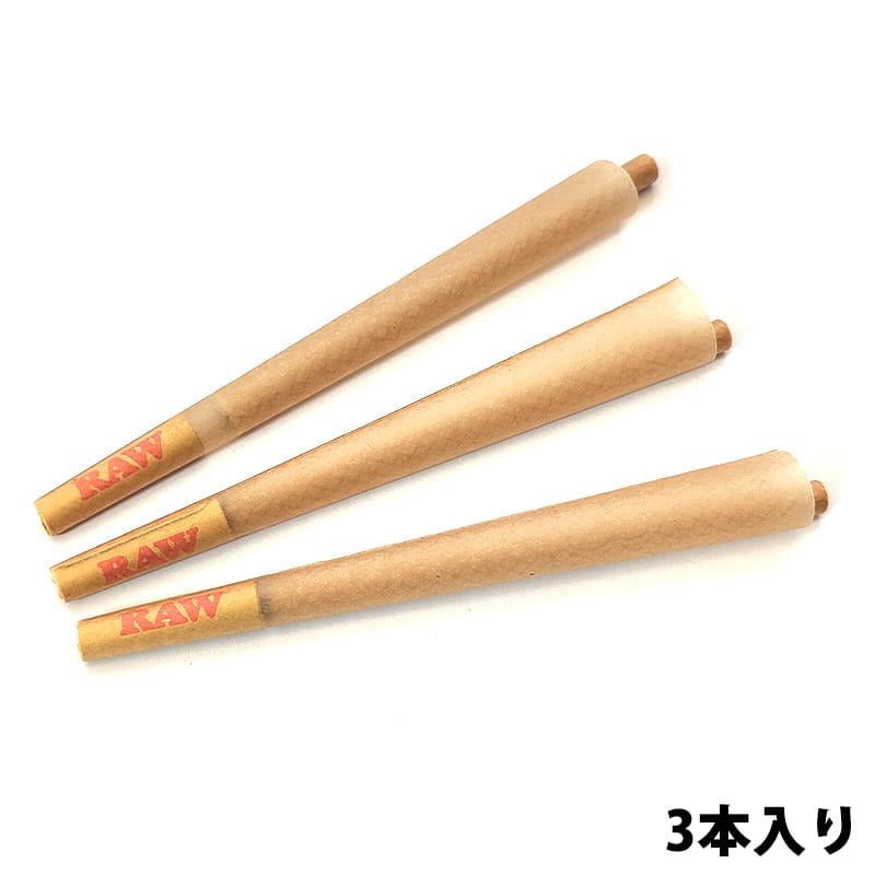 RAW クラシック コーン キングサイズスリム 手巻きタバコ ペーパー 3本