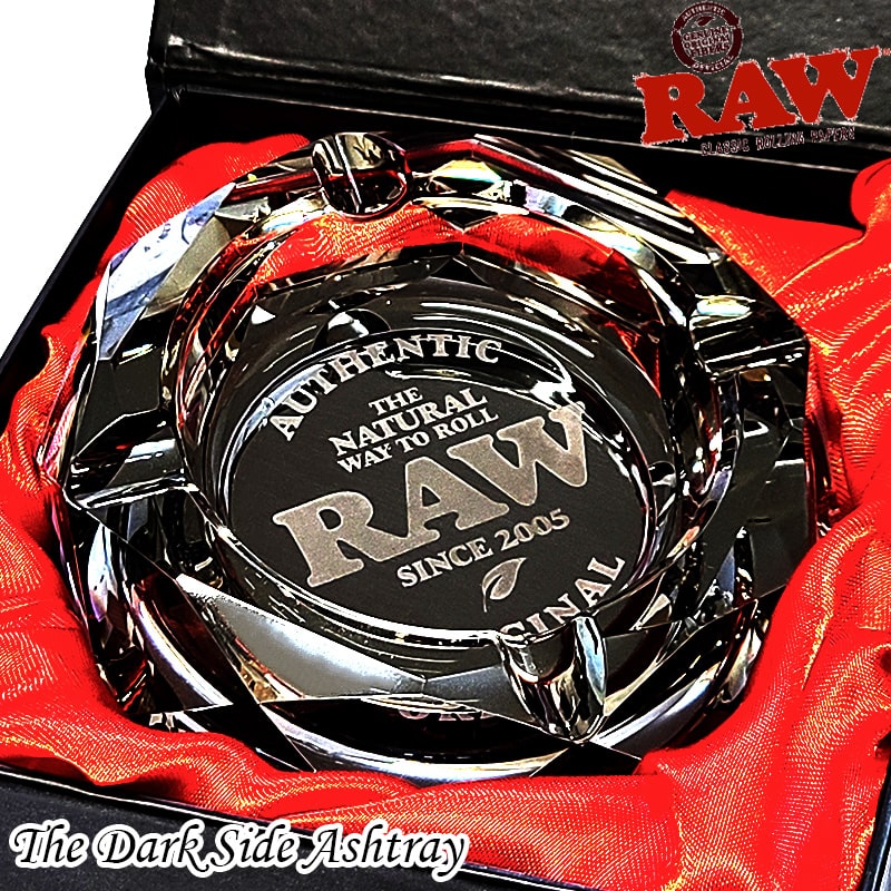 卓上灰皿 おしゃれ RAW ダークサイド グラスアシュトレー ガラス灰皿