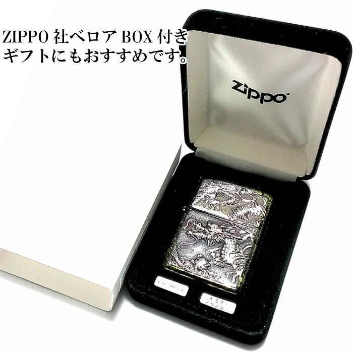 ZIPPO（ジッポー） ライター ライズメタル 銀龍 亀甲 金 伝統工芸