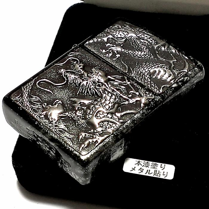 ZIPPO（ジッポー） かっこいい ライター ライズメタル 銀龍 亀甲 銀