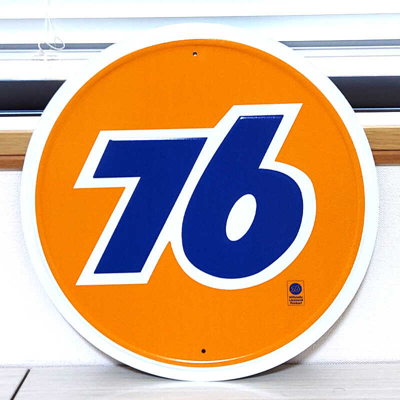 アメリカン レトロ ブリキ看板 ラウンドメタルサイン Union 76