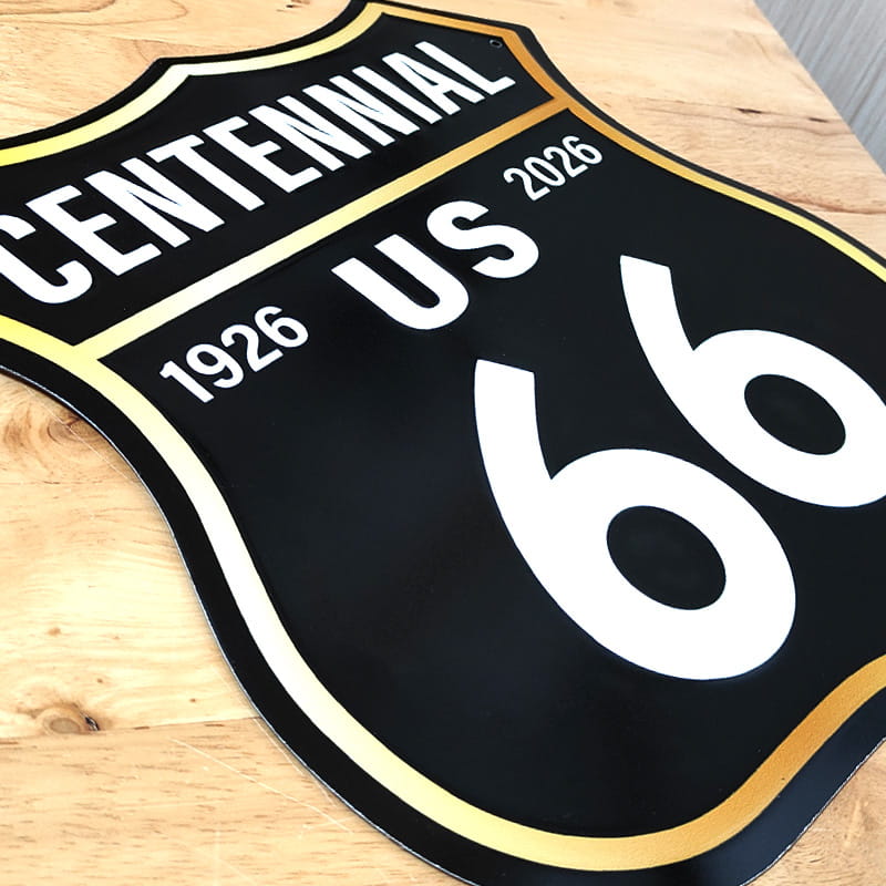 アメリカン レトロ ブリキ看板 ROUTE66 開通100周年 限定 ティンサイン