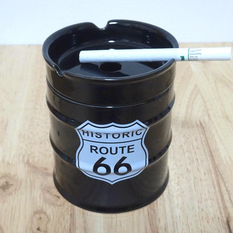 アメリカン レトロ ドラム缶灰皿 喫煙具 Route66 ルート66 タバコ