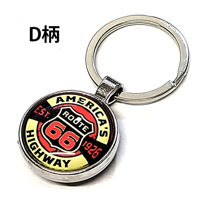 キーホルダー ルート66 おしゃれ 選べる キーリング かっこいい アンティーク ROUTE66 アメリカン雑貨 ビンテージ ギフト プレゼント メンズ | アメリカン レトロ | 04