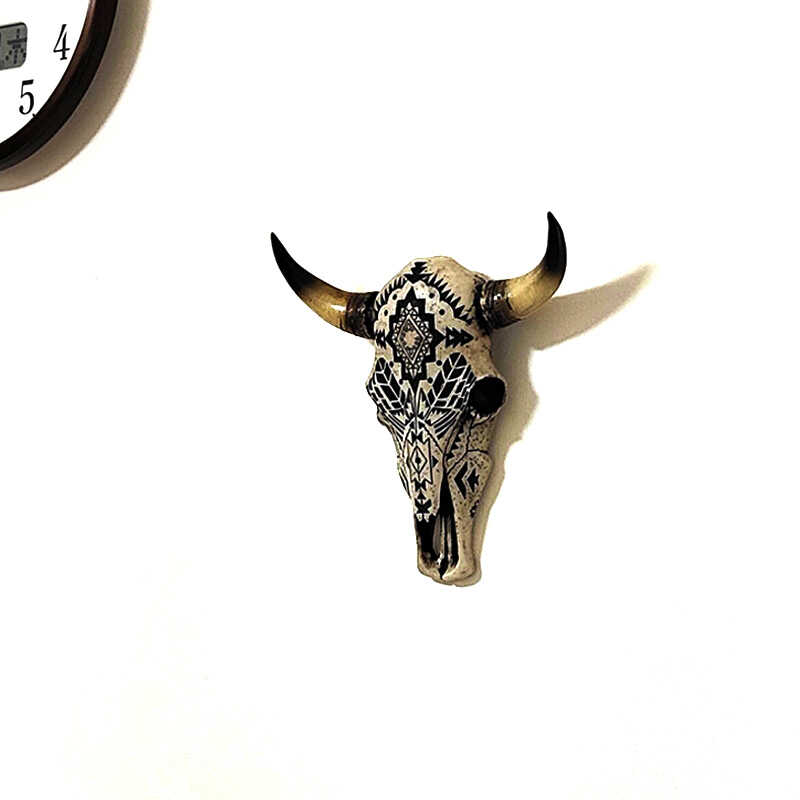 アメリカン レトロ スカルハンガー 牛 ブラック パターン おしゃれ
