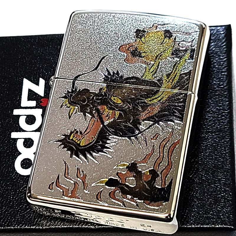 ジッポ ZIPPO ライター 竜 龍 ドラゴン 両面 如意宝珠 付 高級木箱付 sb-ryugao1.jpg