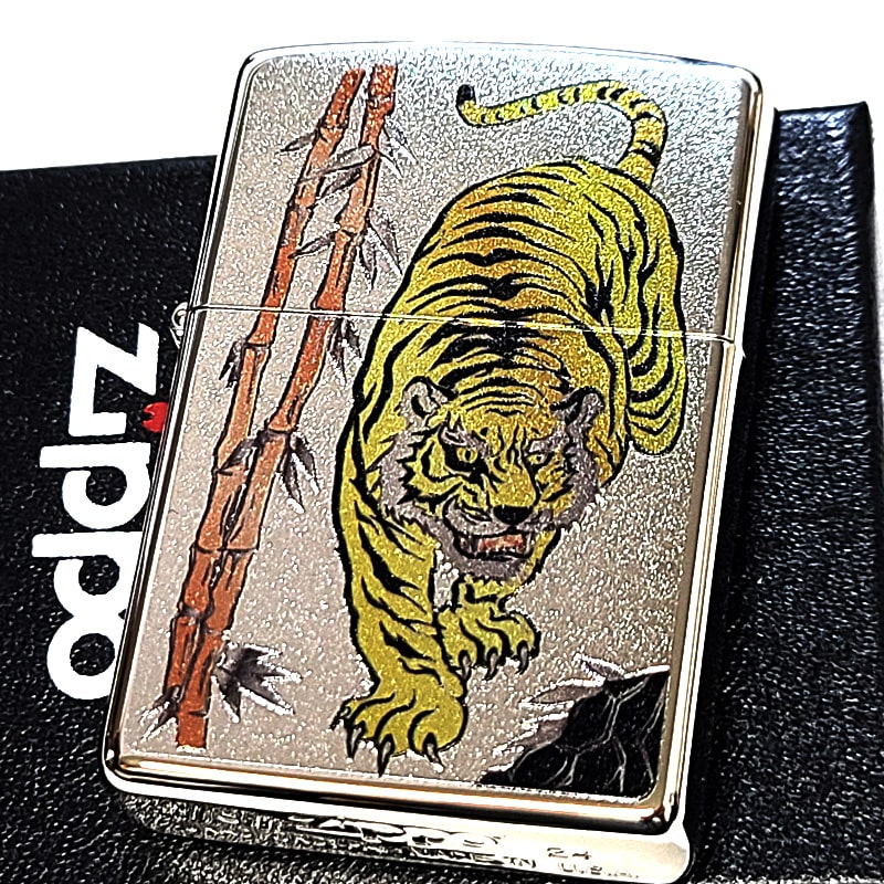 ZIPPO（ジッポー） ライター 虎 和柄 かっこいい トラ シルバー 銀