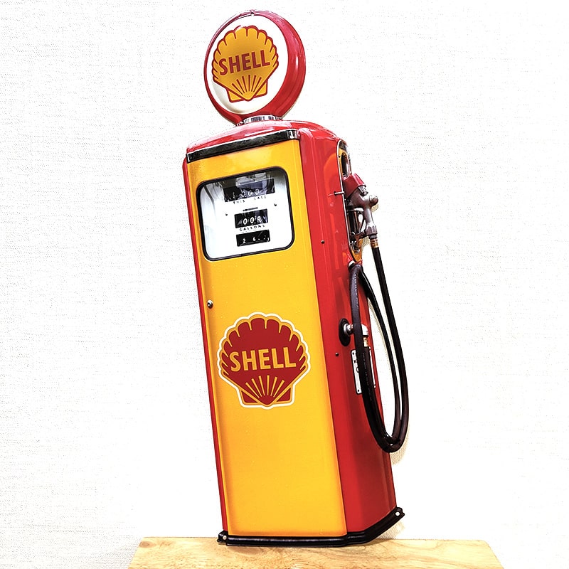 アメリカン レトロ ブリキ看板 ガスポンプ 大きい SHELL