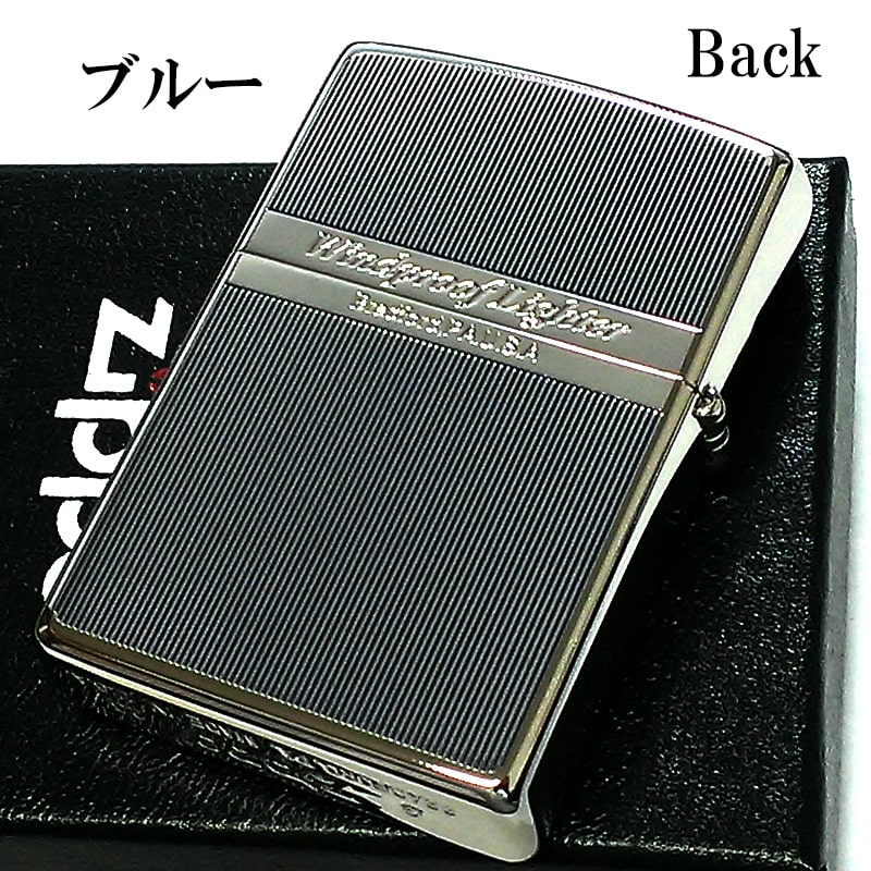 Zippo ジッポー シェル 貝 インレイ 象嵌 ストライプ シルバー