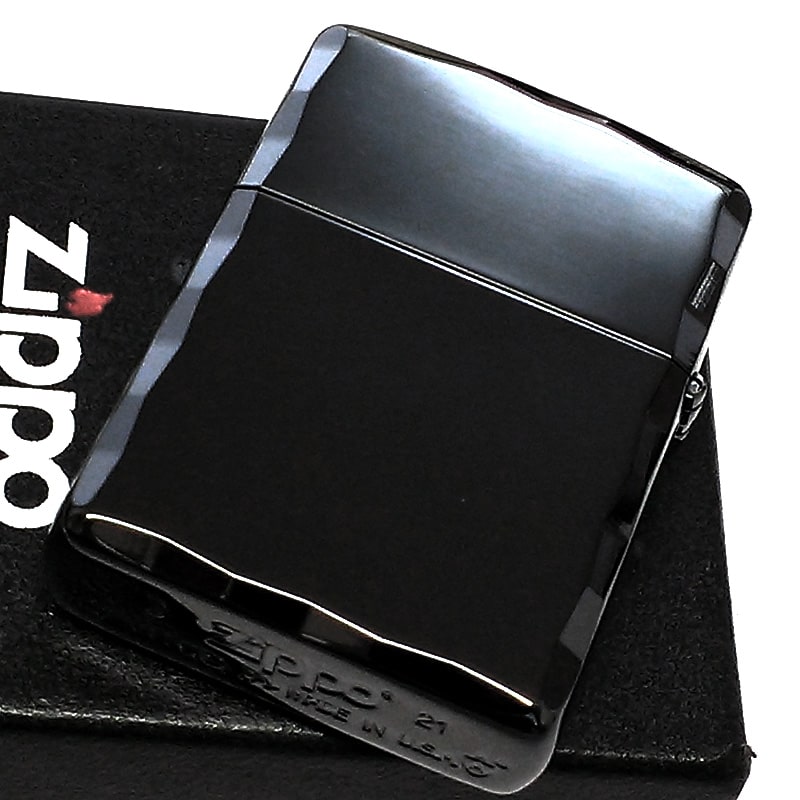 ZIPPO 一点物 レアナンバー [No.7] 限定 ブラックシャインレイ アーマー ジッポ ライター 黒鏡面仕上げ シリアル入り チタンコーテイング