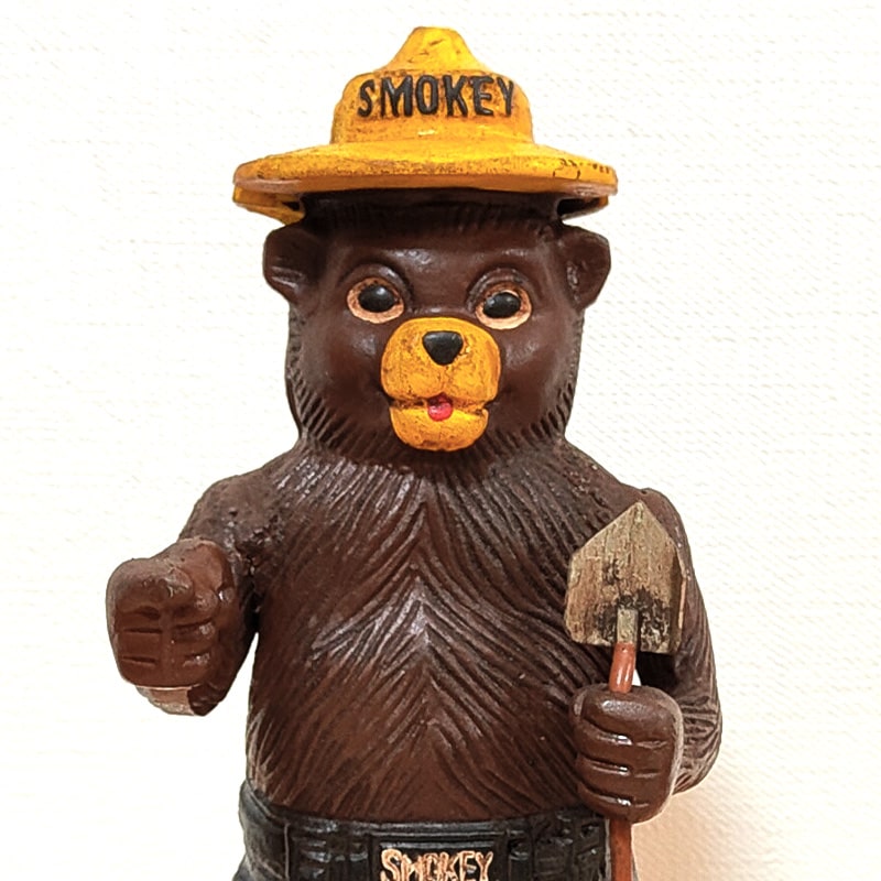 1970’s スモーキーベア SMOKEY BEAR ビンテージ 貯金箱 クマ アメリカン レトロ コインバンク 鋳鉄 キャストアイアン