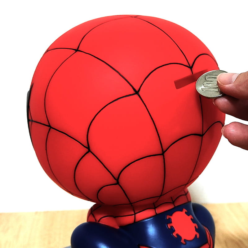 アメリカン レトロ 貯金箱 スパイダーマン クラウチング フィギュア