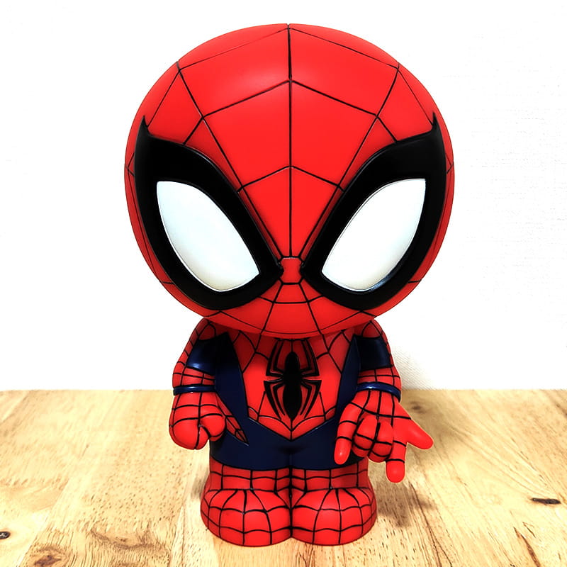 激レア！スパイダーマン 貯金箱 33cm フェイスモデル 存在感抜群 アメリカン レトロ 貯金箱 スパイダーマン フィギュア バンク