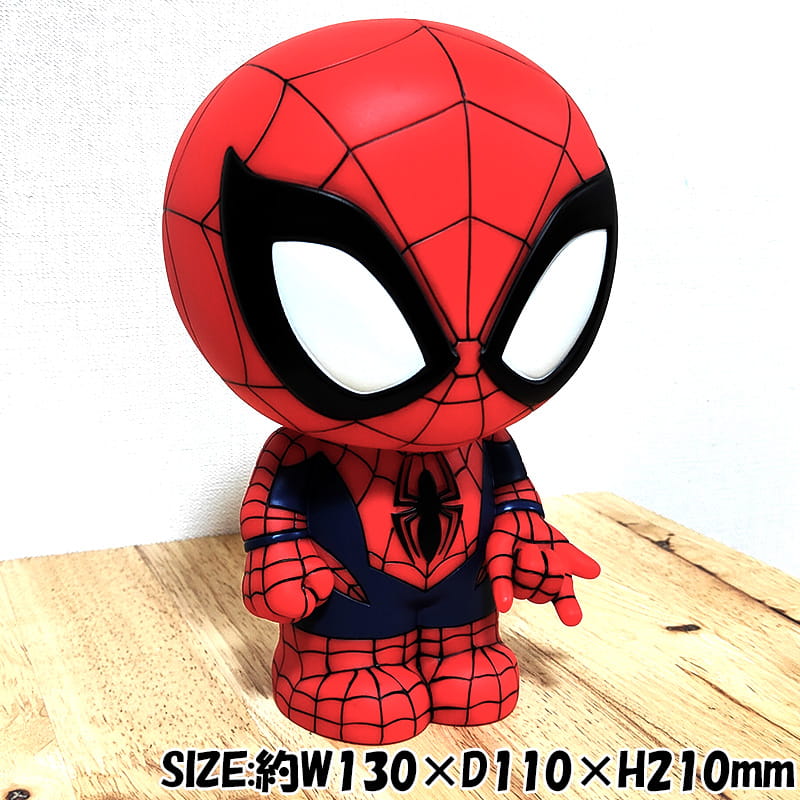 激レア！スパイダーマン 貯金箱 33cm フェイスモデル 存在感抜群