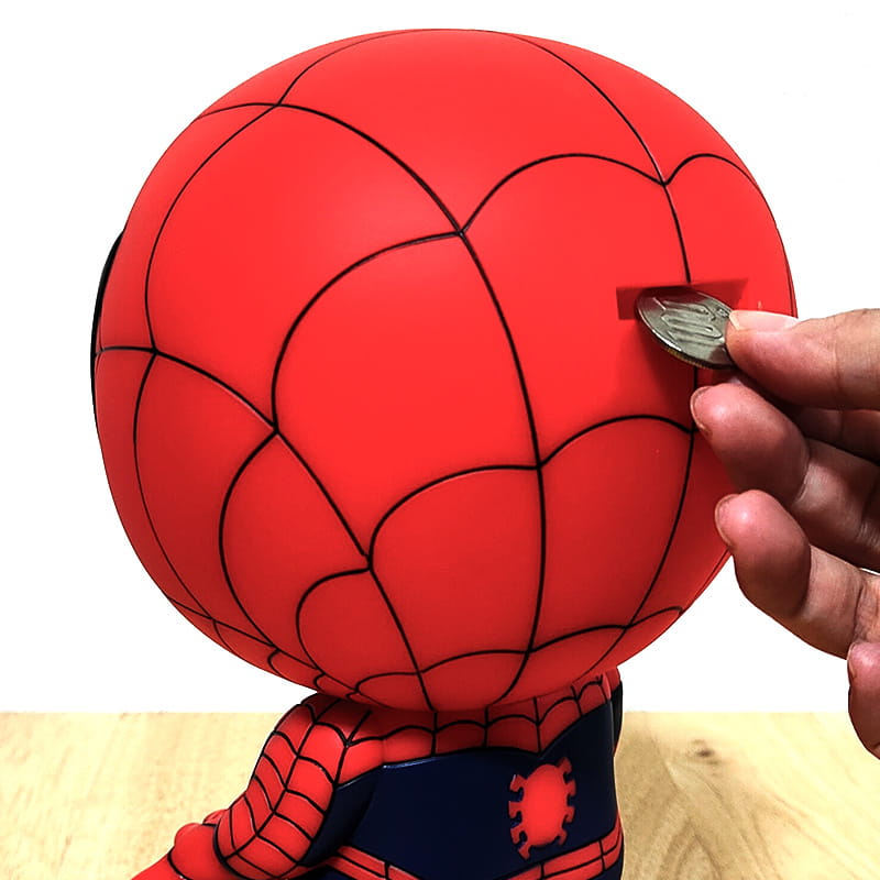 アメリカン レトロ 貯金箱 スパイダーマン フィギュア バンク