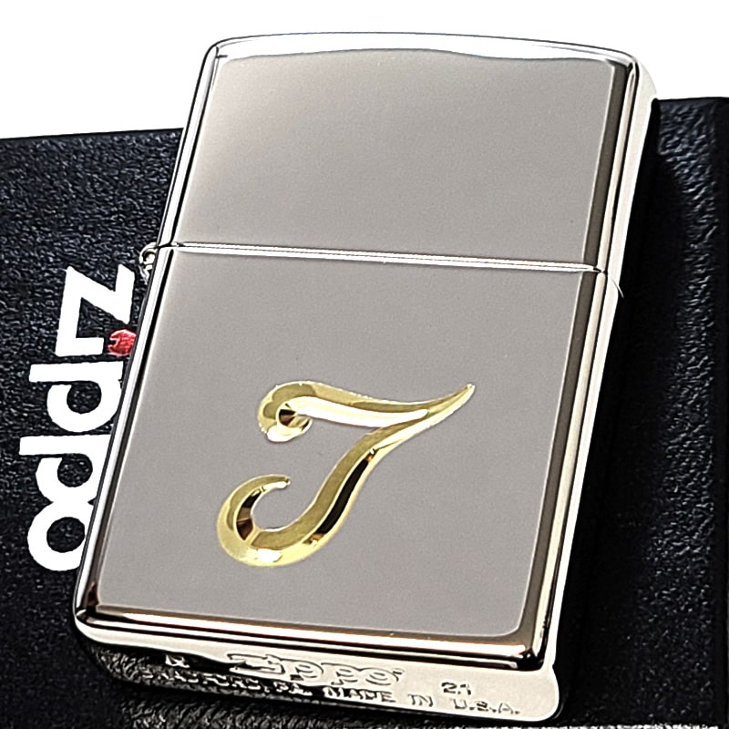 ZIPPO（ジッポー） ジッポ ライター イニシャル T ZIPPO シンプル 鏡面