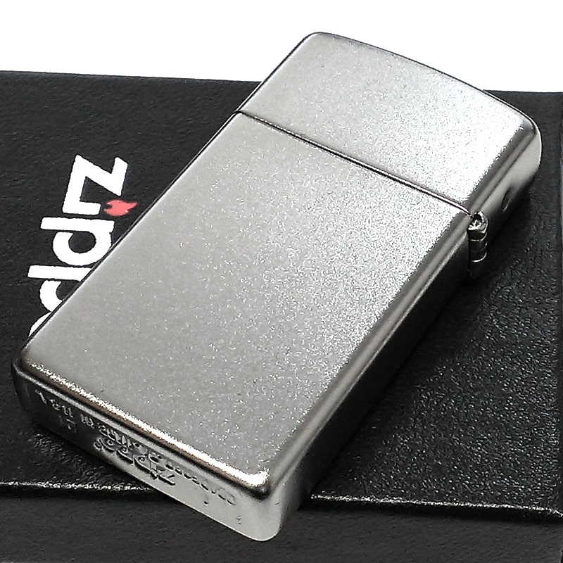 ZIPPO かっこいい シルバー プラチナサテン ジッポ ライター