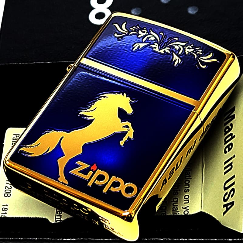 ZIPPO（ジッポー） ライター チタンホース ジッポ ロゴ 馬 彫刻