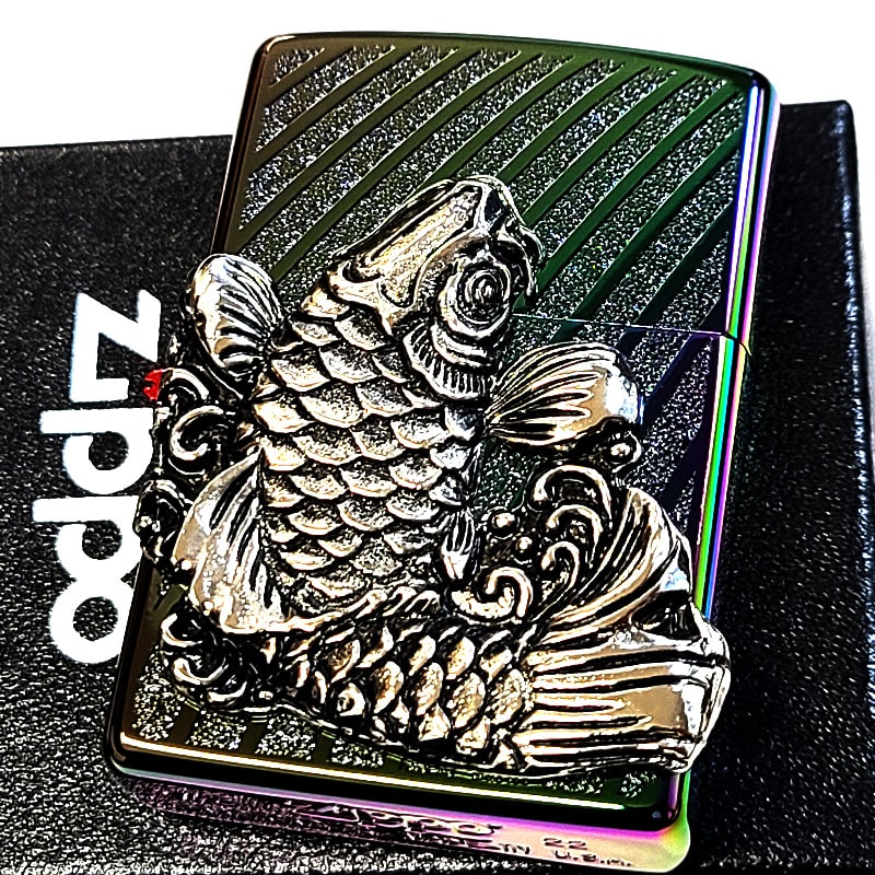 ZIPPO(ジッポー) ライター 昇鯉 登龍門 レインボー チタン加工 ZIPPO(ジッポー) ライター 昇鯉 登龍門 レインボー チタン加工