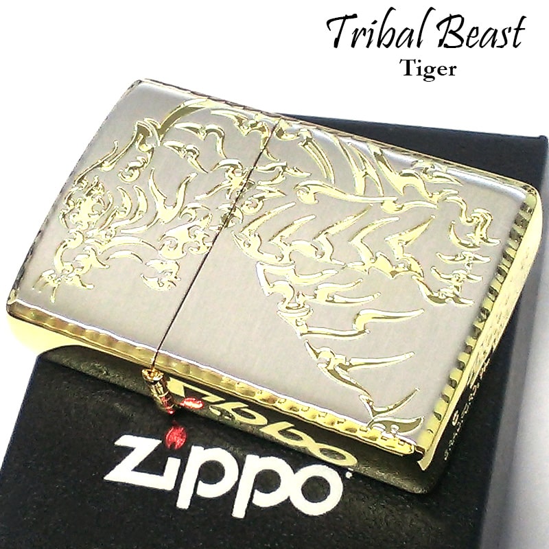 ジッポアーマーボディ金虎・ジッポ・オリジナル彫刻・名前 和柄ジッポー 